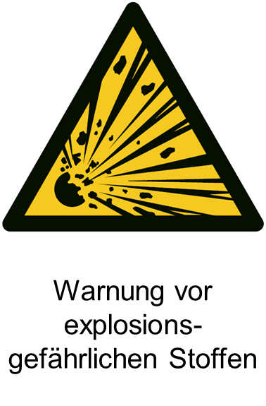 W002 Warnung vor explosionsgefährlichen Stoffen