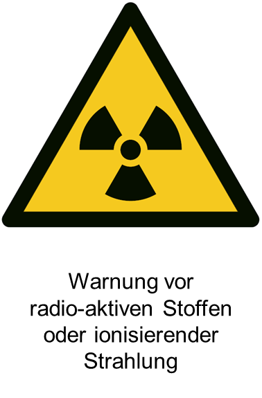 W003 Warnung vor radioaktiven Stoffen oder ionisierender Strahlung