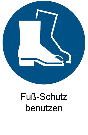 M008 Fußschutz benutzen