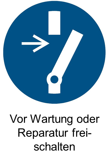 M021 Vor Wartung oder Reparatur freischalten