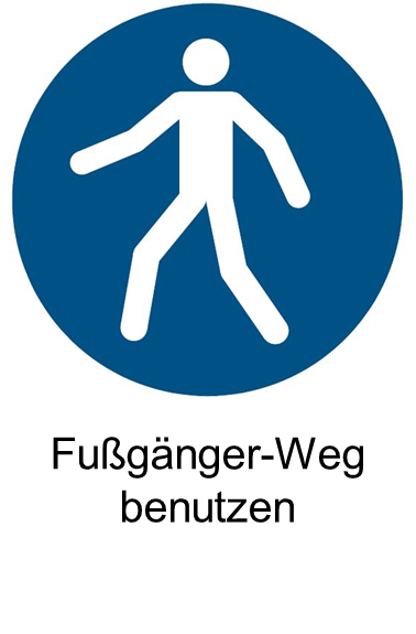 M024 Fußgängerweg benutzen