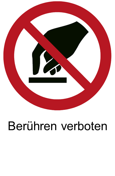 P010 Berühren verboten