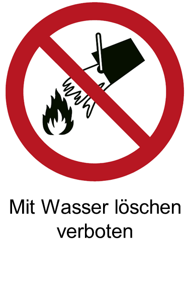 P011 Mit Wasser löschen verboten