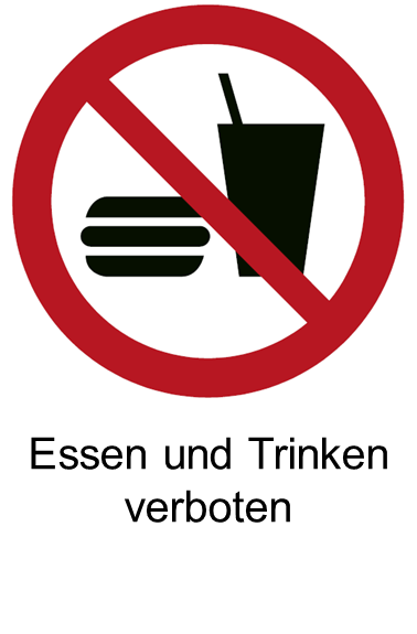 P022 Essen und Trinken verboten