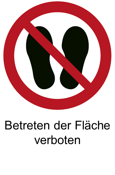 P024 Betreten der Fläche verboten