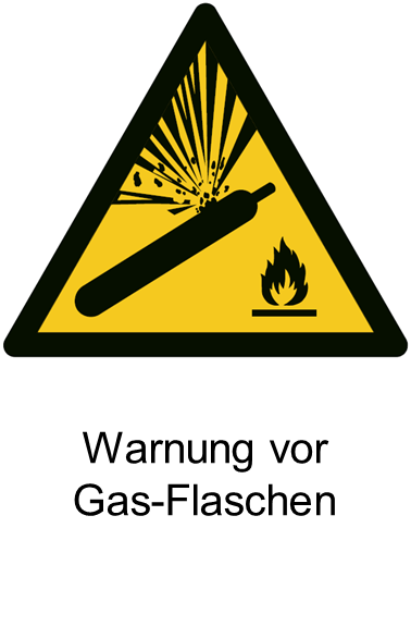 W029 Warnung vor Gasflaschen