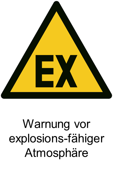 D-W021 Warnung vor explosionsfähiger Atmosphäre