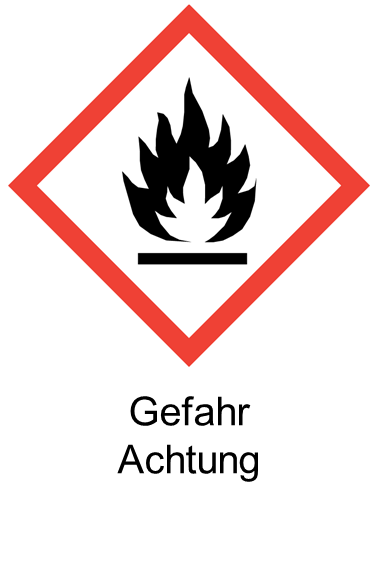 GHS02 Flamme Gefahr Achtung