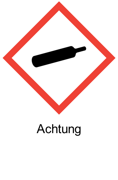 GHS04 Gasflasche Achtung