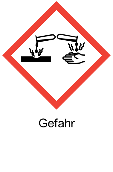 GHS05 Ätzend Wirkung Gefahr