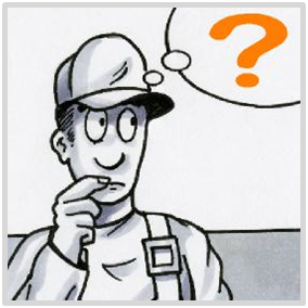 Figur Nils mit Fragezeichen über dem Kopf