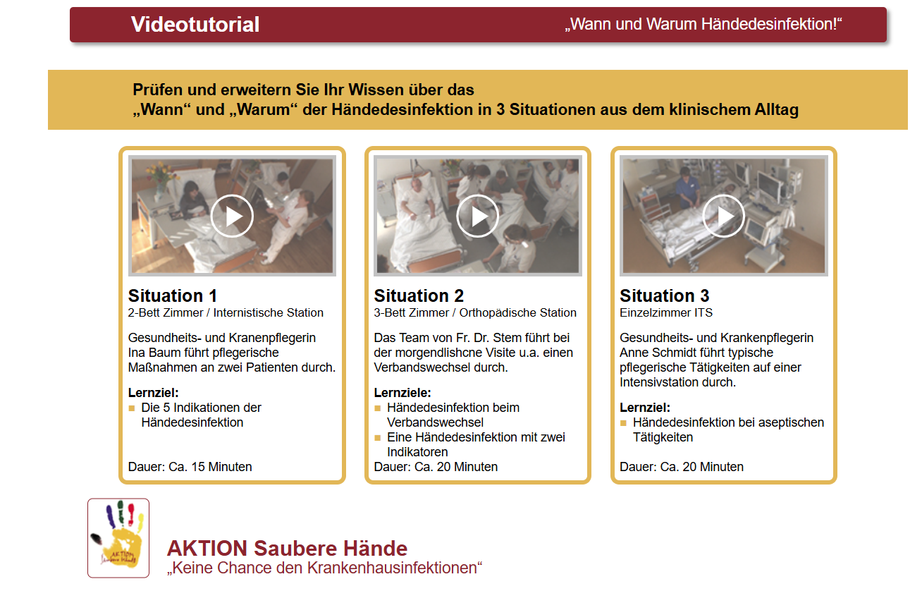 Schaubild zu Situationen aus dem klinischen Alltag