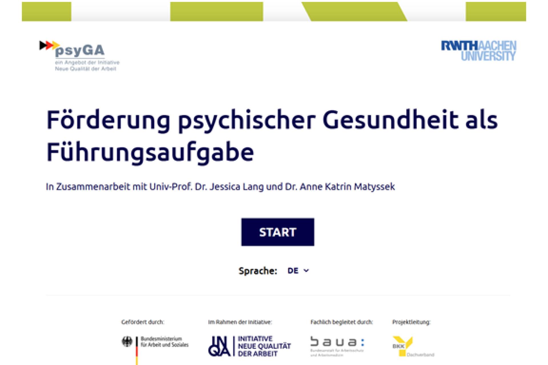 Förderung psychischer Gesundheit als Führungsaufgabe