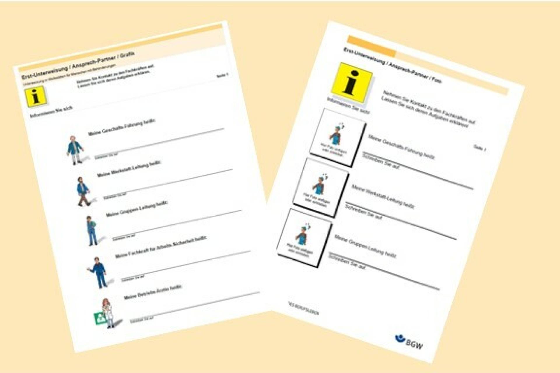 Arbeitsbogen: Ansprechpartner